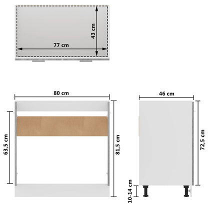 Sink Bottom Cabinet Lyon Grey Sonoma 80x46x81.5 cm Engineered Wood