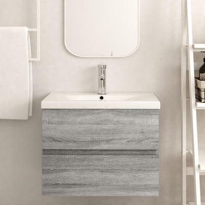 Sink Cabinet Grey Sonoma 60x38.5x45 cm Engineered Wood