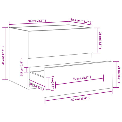 Sink Cabinet Grey Sonoma 60x38.5x45 cm Engineered Wood