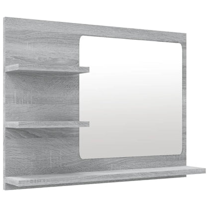 Bathroom Mirror Grey Sonoma 60x10.5x45 cm Engineered Wood