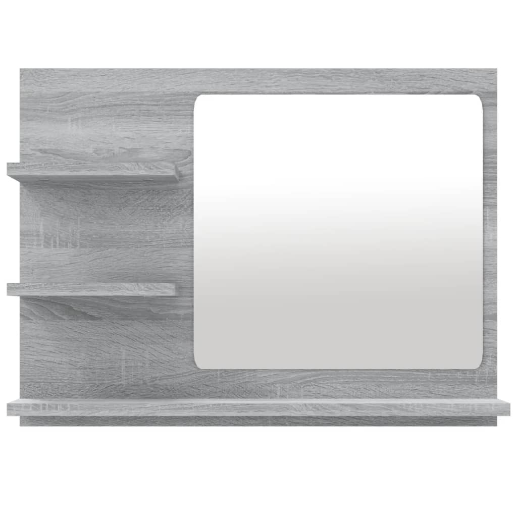 Bathroom Mirror Grey Sonoma 60x10.5x45 cm Engineered Wood