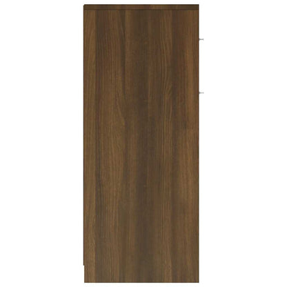 Bathroom Cabinet Brown Oak 60x33x80 cm Engineered Wood