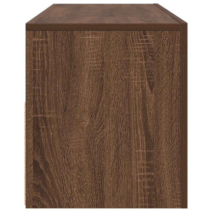 TV Cabinet with LED Lights Brown Oak 120x35x40 cm