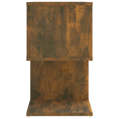 Bedside Cabinet Smoked Oak 50x30x51.5 cm Engineered Wood
