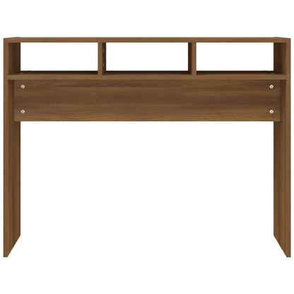 Console Table Brown Oak 105x30x80 cm Engineered Wood