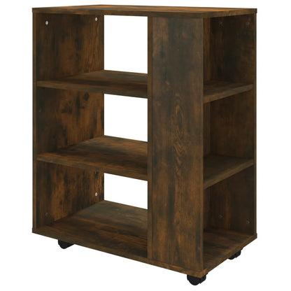 Rolling Cabinet Smoked Oak 60x35x75 cm Engineered Wood