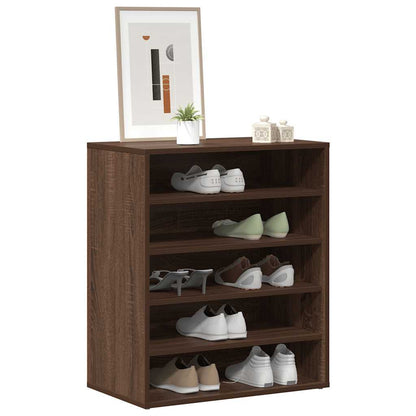 Shoe Cabinet Brown Oak 60x35x70 cm Engineered Wood