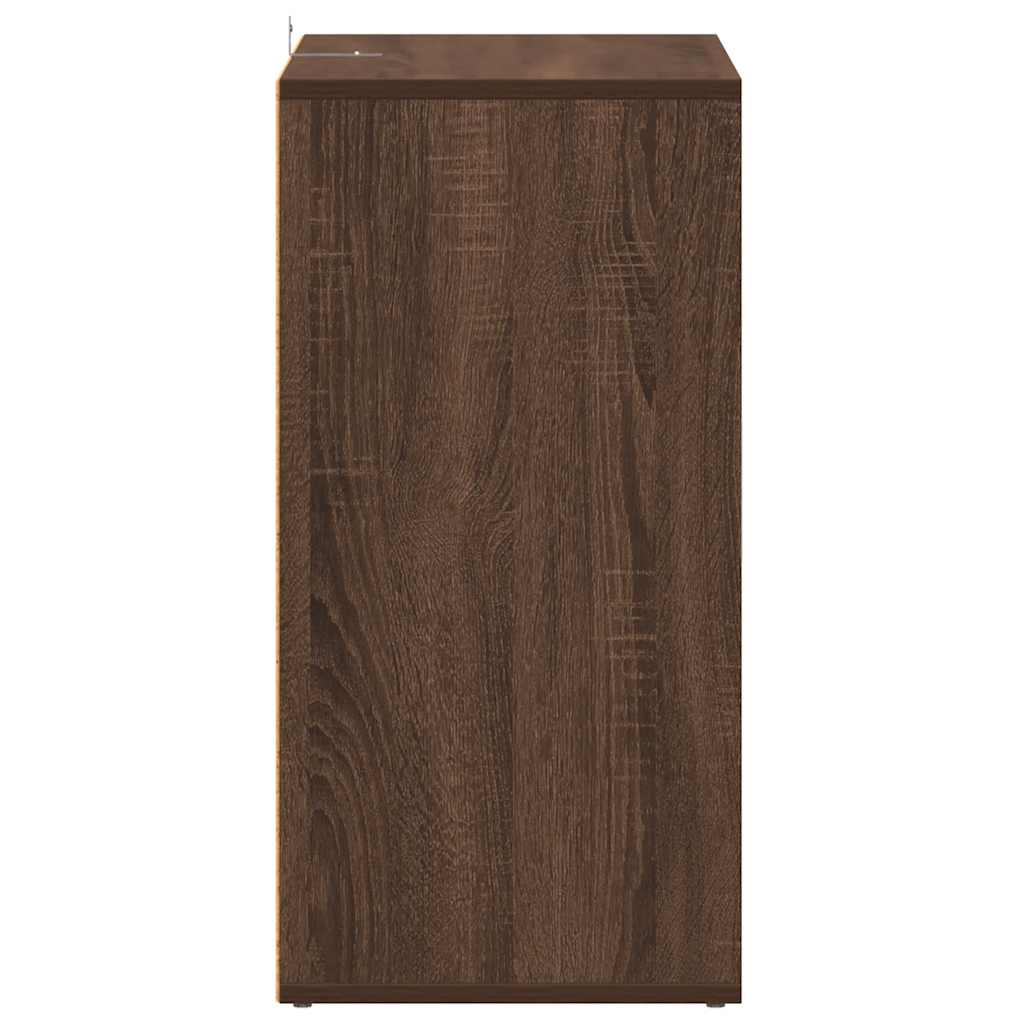 Shoe Cabinet Brown Oak 60x35x70 cm Engineered Wood