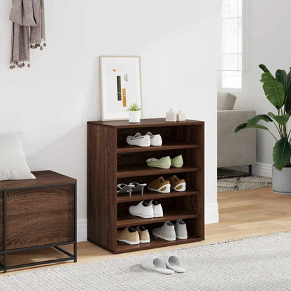 Shoe Cabinet Brown Oak 60x35x70 cm Engineered Wood