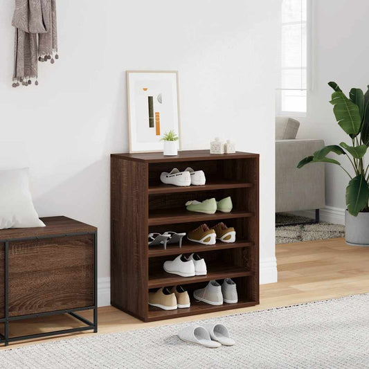 Shoe Cabinet Brown Oak 60x35x70 cm Engineered Wood