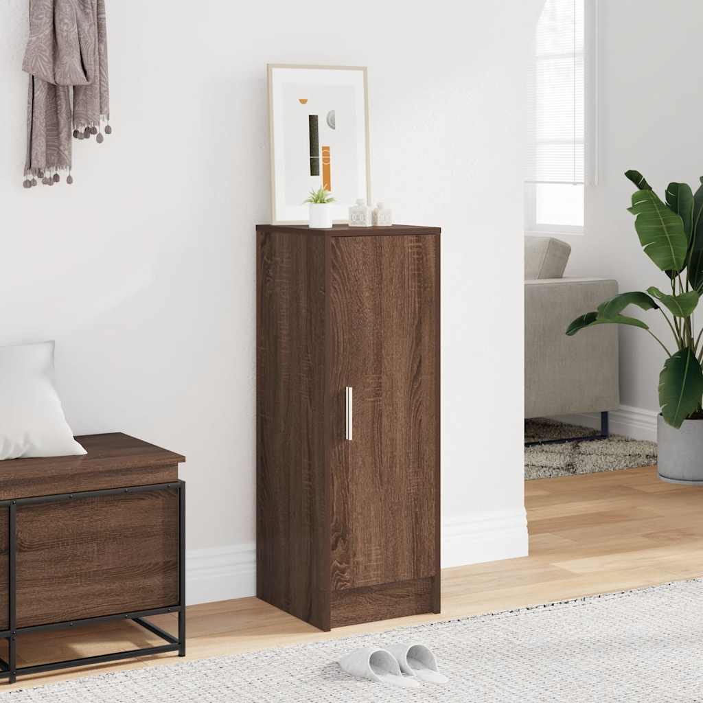 Shoe Cabinet Brown Oak 32x35x92 cm Engineered Wood