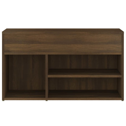 Shoe Bench Brown Oak 80x30x45 cm Engineered Wood