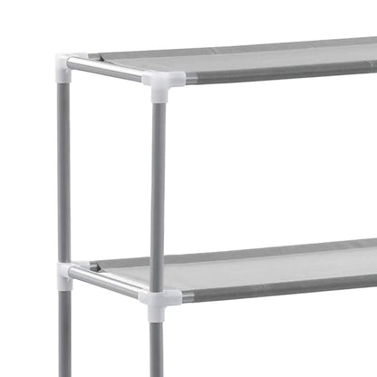 2-Tier Storage Rack over Washing Machine Grey 69x28x143 cm Iron