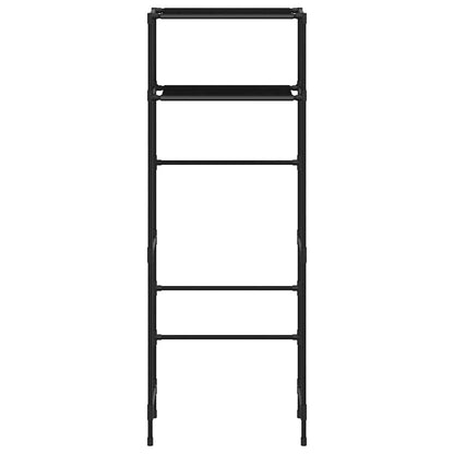 2-Tier Storage Rack over Toilet Black 53.5x28x143 cm Iron