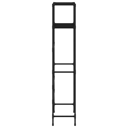 2-Tier Storage Rack over Toilet Black 53.5x28x143 cm Iron