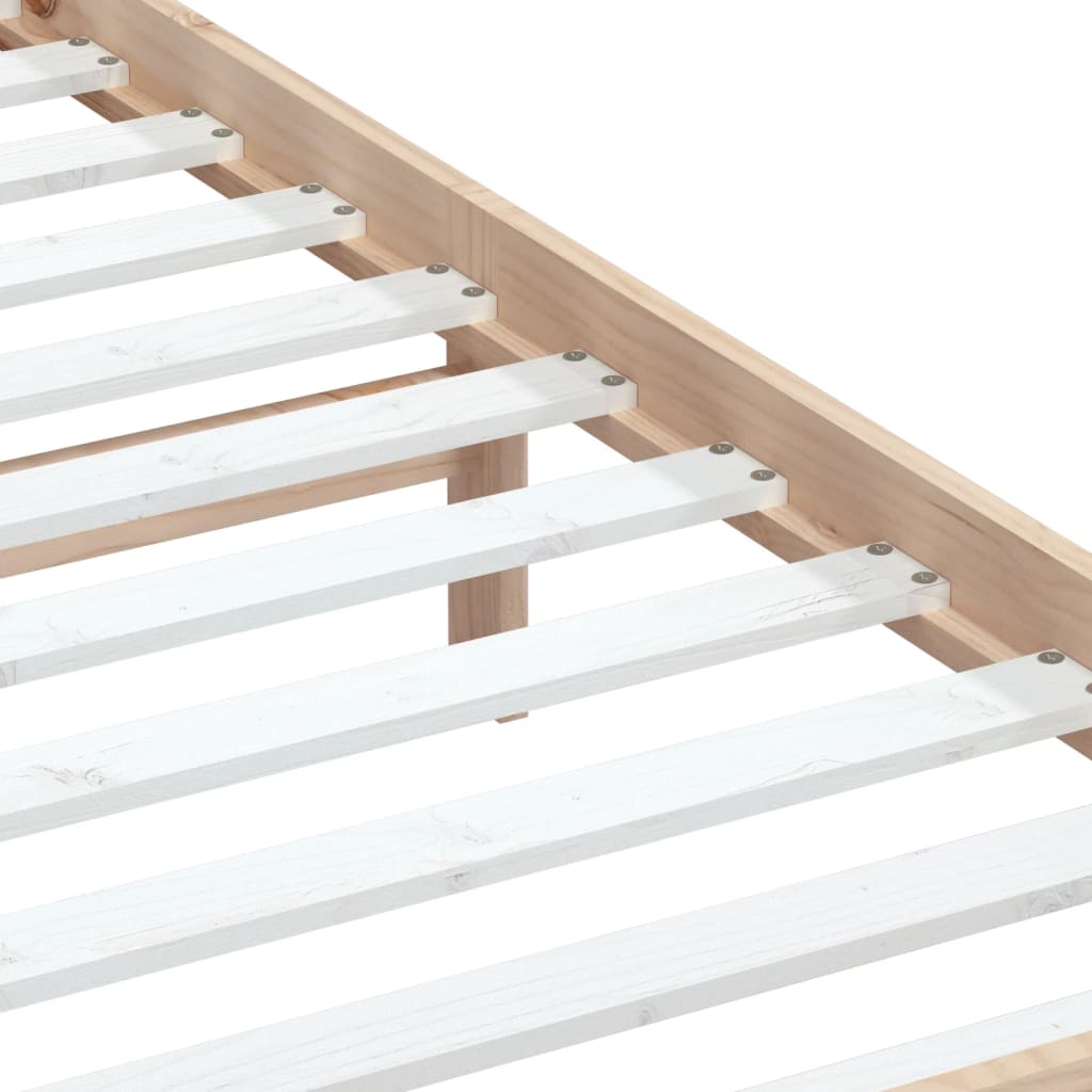 3100579 vidaXL Bed Frame without Mattress Solid Wood 100x200 cm (810007+814079)