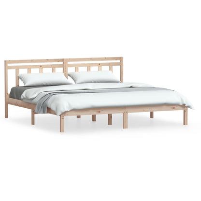 3100609 vidaXL Bed Frame without Mattress Solid Wood 200x200 cm (810037+814114)