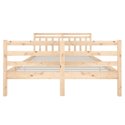 Bed Frame without Mattress Double Solid Wood