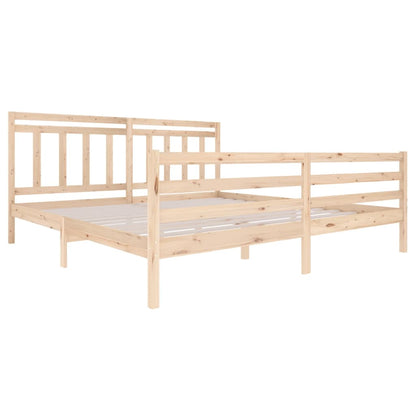 3100674 vidaXL Bed Frame without Mattress Solid Wood 200x200 cm (810450+814114)