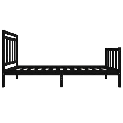 Bed Frame without Mattress Black Small Single Solid Wood