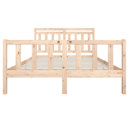 Bed Frame without Mattress King Size Solid Wood