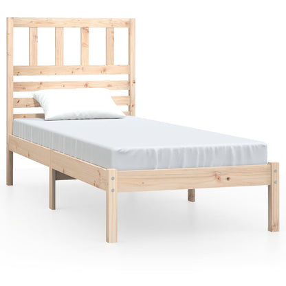 Bed Frame without Mattress 75x190 cm Small Single Small Single Solid Wood Pine
