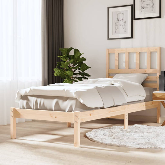 Bed Frame without Mattress 75x190 cm Small Single Small Single Solid Wood Pine