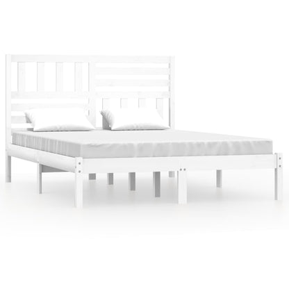 Bed Frame without Mattress White 120x190 cm Small Double  Solid Wood Pine