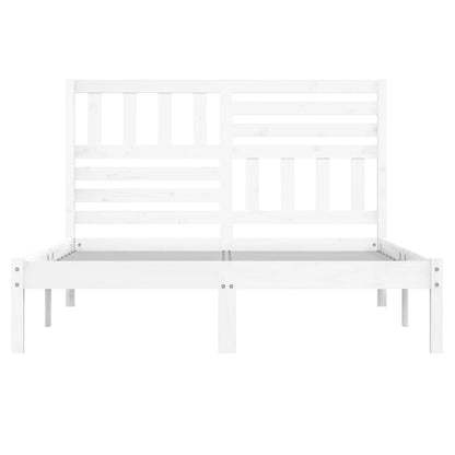 Bed Frame without Mattress White 120x190 cm Small Double  Solid Wood Pine