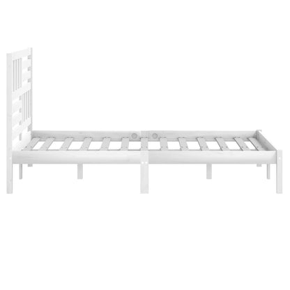 Bed Frame without Mattress White 120x190 cm Small Double  Solid Wood Pine