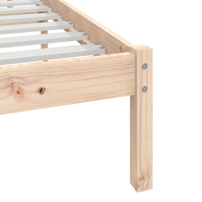 Bed Frame without Mattress Solid Wood Pine 140x200 cm