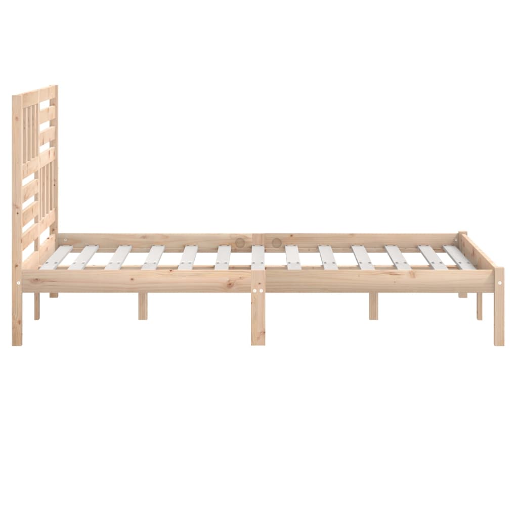 Bed Frame without Mattress Solid Wood Pine 160x200 cm