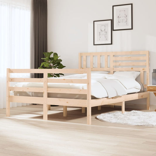 Bed Frame without Mattress 120x190 cm Small Double Small Double Solid Wood