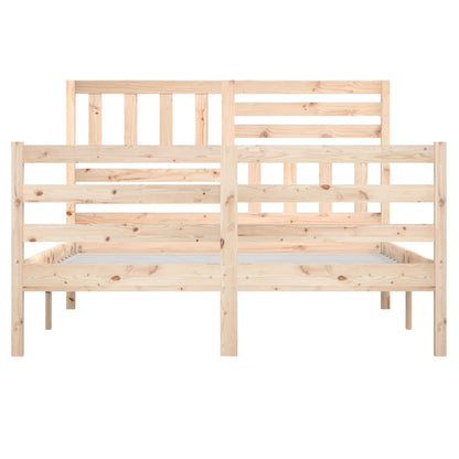 Bed Frame without Mattress Solid Wood 140x190 cm
