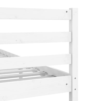 Bed Frame without Mattress White Solid Wood 140x200 cm