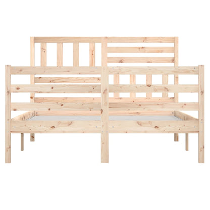 Bed Frame without Mattress 150x200 cm King Size King Size Solid Wood