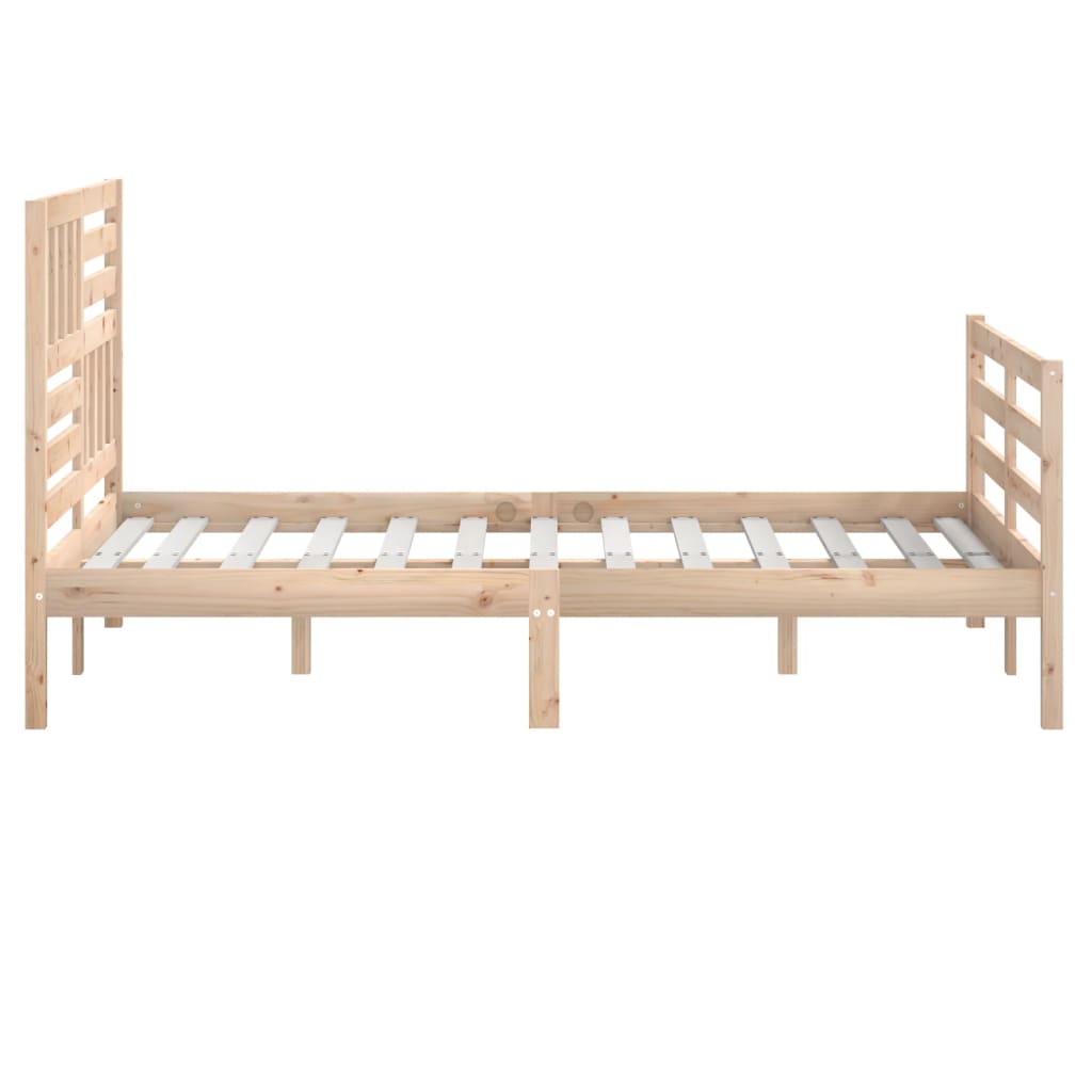 Bed Frame without Mattress 150x200 cm King Size King Size Solid Wood