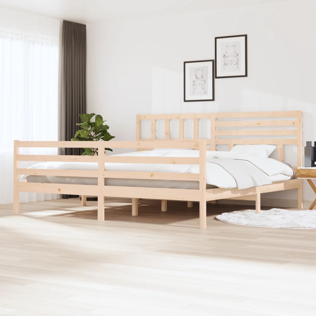 Bed Frame without Mattress 180x200 cm Super King Super King Size Solid Wood