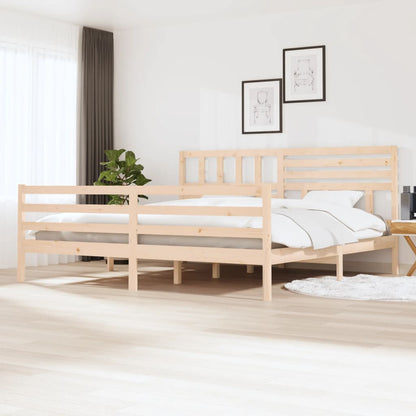 Bed Frame without Mattress 180x200 cm Super King Super King Size Solid Wood