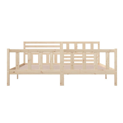 3101173 vidaXL Bed Frame without Mattress Solid Wood 200x200 cm (810102+814164)