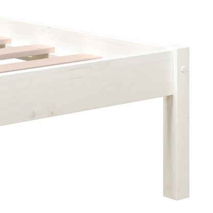 Bed Frame without Mattress White Small Double Solid Wood