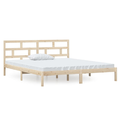 Bed Frame without Mattress Double Solid Wood