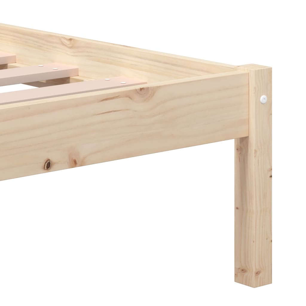 Bed Frame without Mattress Double Solid Wood