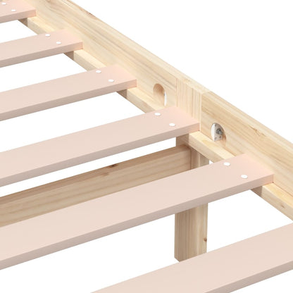 Bed Frame without Mattress Double Solid Wood