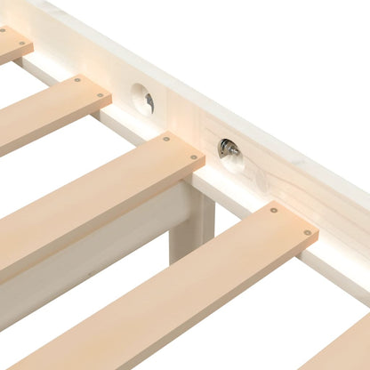 3101294 vidaXL Bed Frame without Mattress White Solid Wood 160x200 cm (810441+814205)