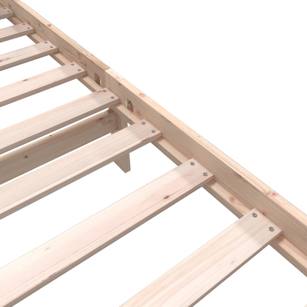 Bed Frame without Mattress Solid Wood Pine Single