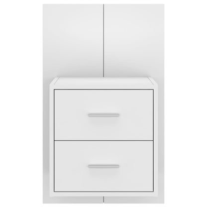 Wall-mounted Bedside Cabinet High Gloss White