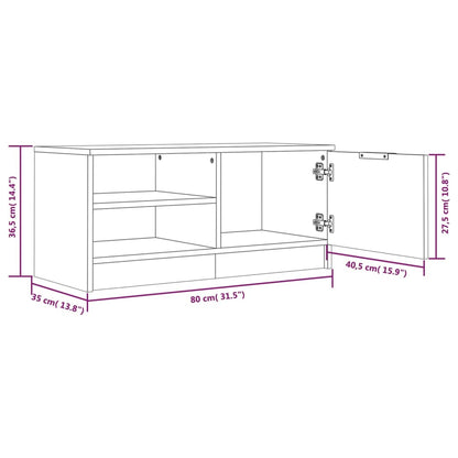 TV Cabinets 2 pcs Sonoma Oak 80x35x36.5 cm Engineered Wood