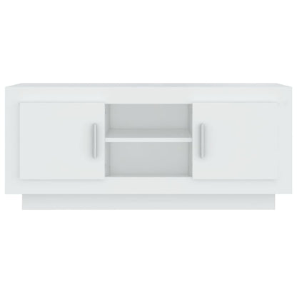 TV Cabinet White 102x35x45 cm Engineered Wood