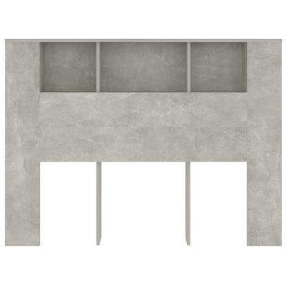 Headboard Cabinet Concrete Grey 140x18.5x104.5 cm